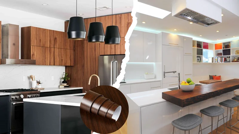 تغییر رنگ کابینت ام دی اف با برچسب